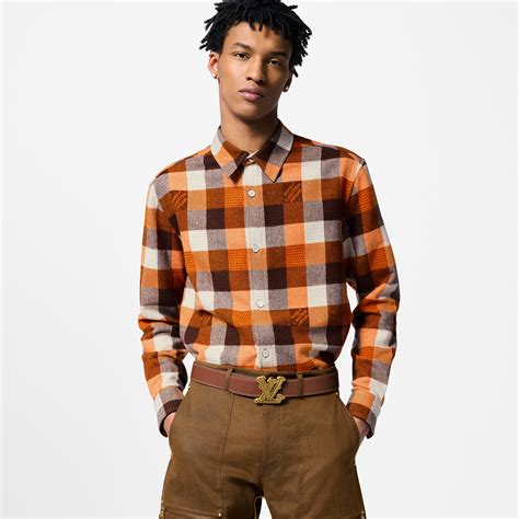 louis vuitton button down flannel shirt.